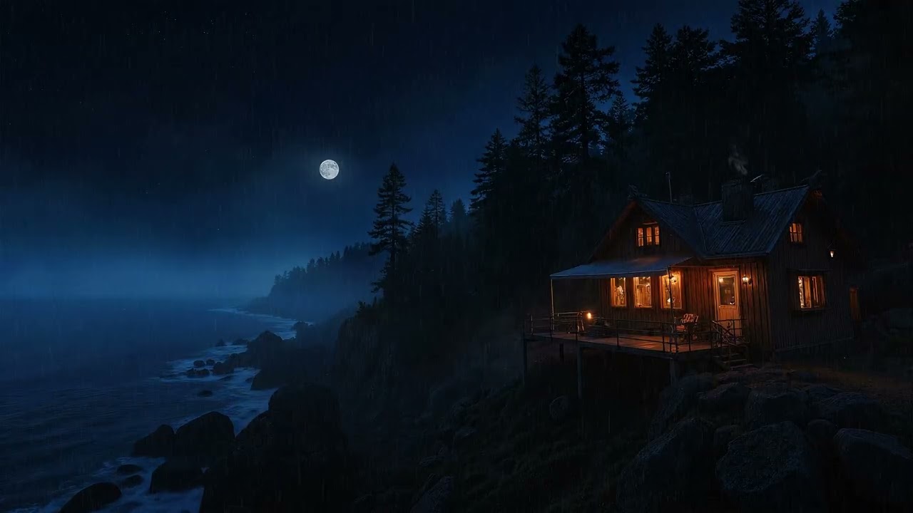 Ultimate Relaxation: Calm Ocean Waves, Gentle Piano, and Soothing Rain Sounds | 4K