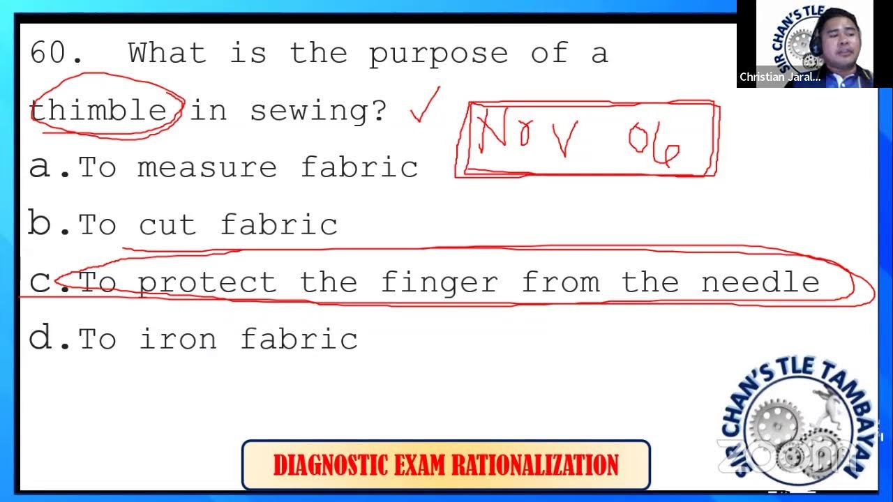DIAGNOSTIC EXAM RATIONALIZATION PART II