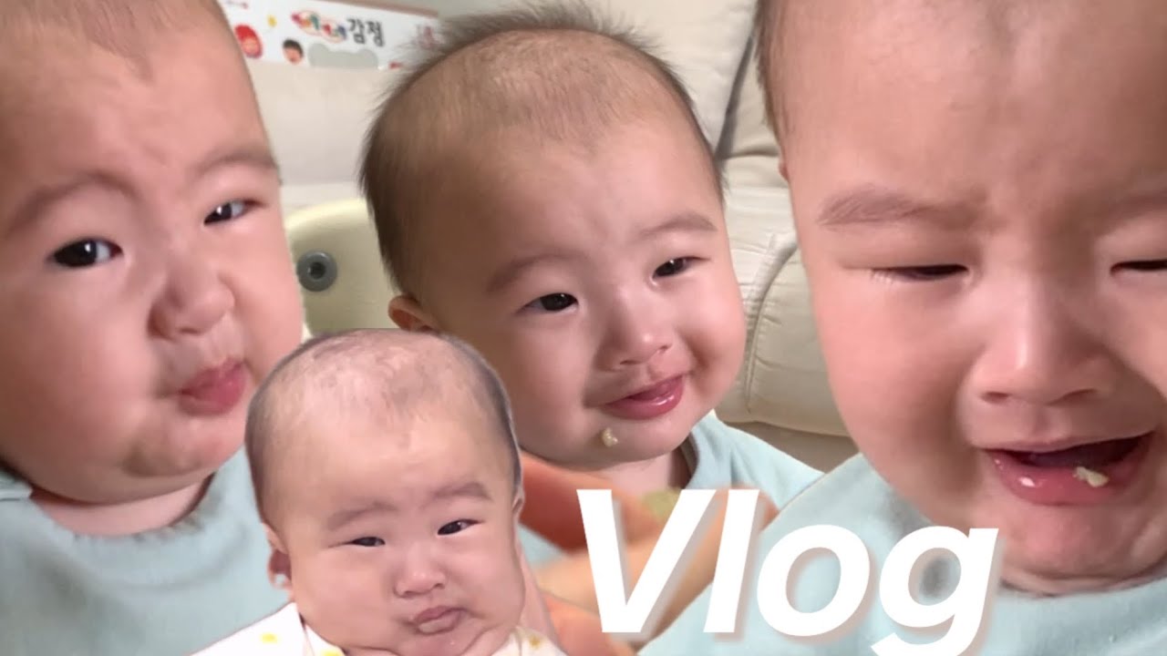 [Vlog] 놀고먹고 이유식 난리통에 이유식 반응 너무 웃김ㅋㅋㅋ 엄마가 재미들린 6개월 아기 먹이는 일상 