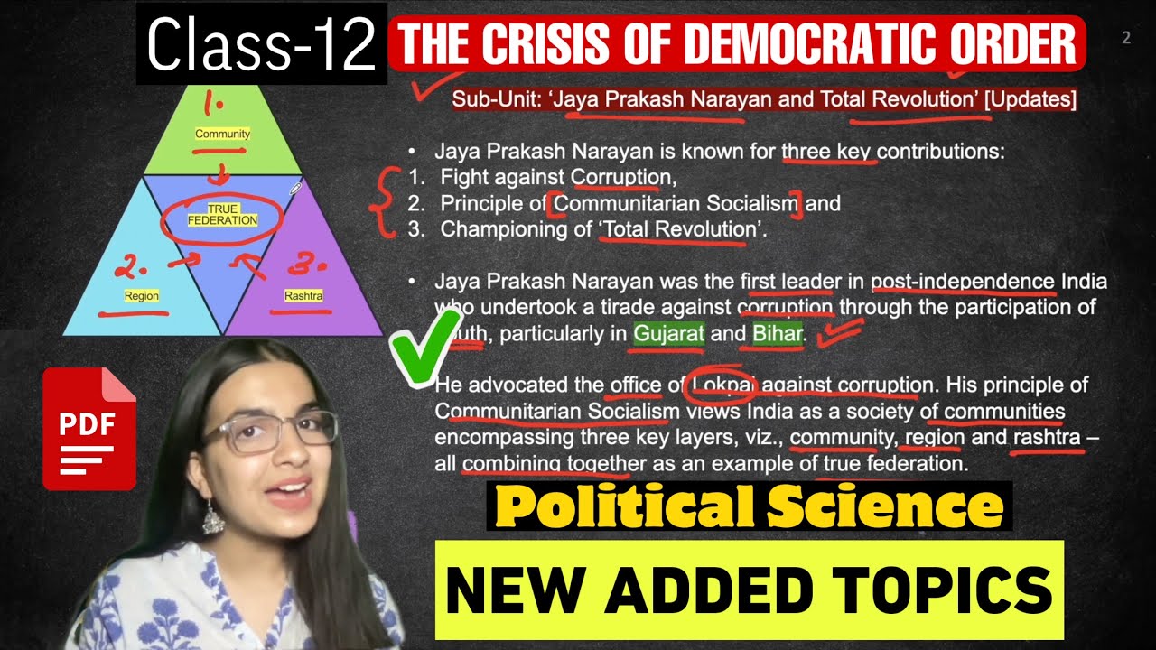 Class-12 Political Science Chapter-6 The crisis of democratic order New Added Topics Term-2