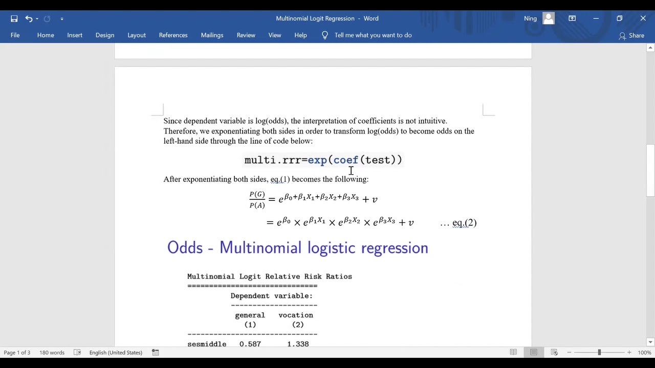 8.7   Multinomial Logistic Regression