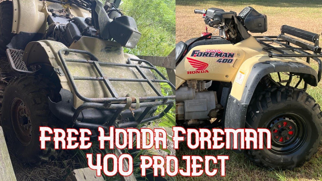 Free 1997 Honda Foreman 400 4x4 atv restoration