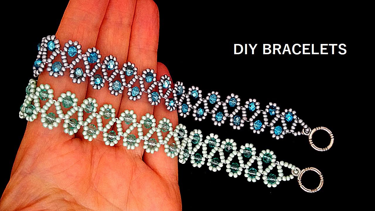 DIY elegant bracelet for an elegant outfit// Beaded bracelet tutorial//