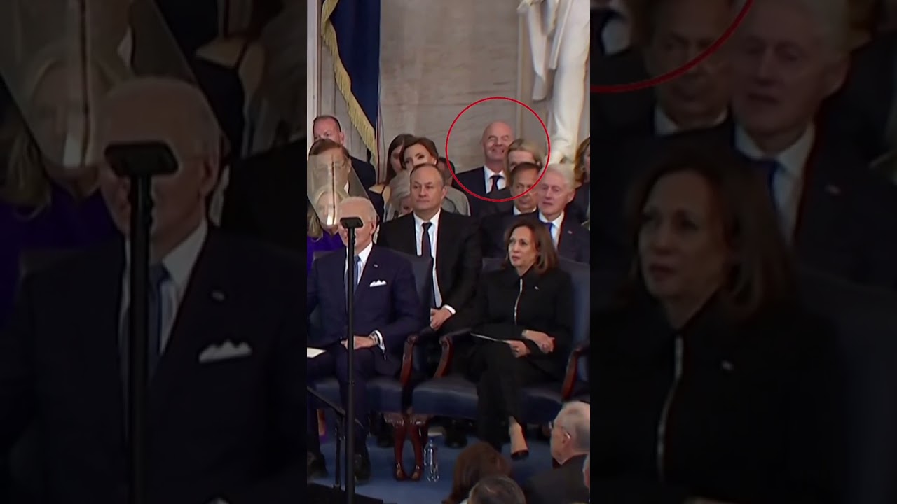 FIFA President seen laughing at Trump at inauguration
