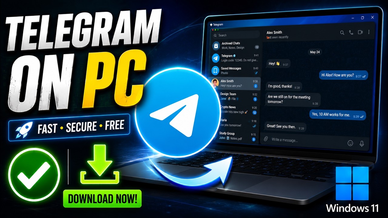 Как скачать и установить Telegram на Windows 11 (Гайд 2026 года)