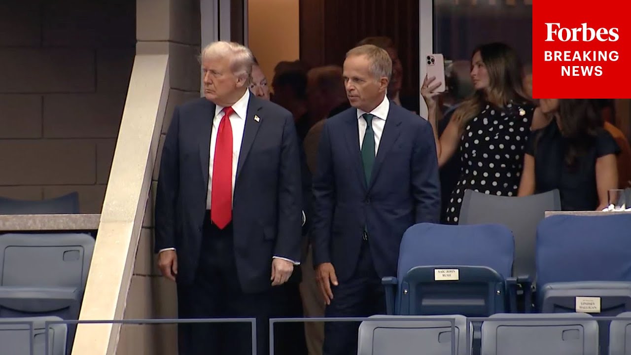 LIVE VIEW: President Trump Attends The U.S. Open Finals In Flushing, New York