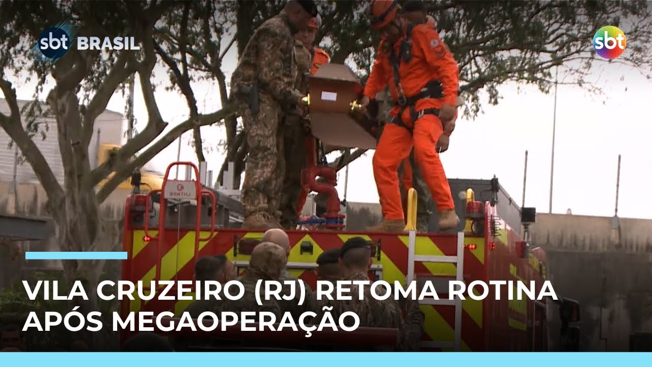 Rotina começa a ser retomada na Vila Cruzeiro, no Rio, após megaoperação | #SBTBrasil