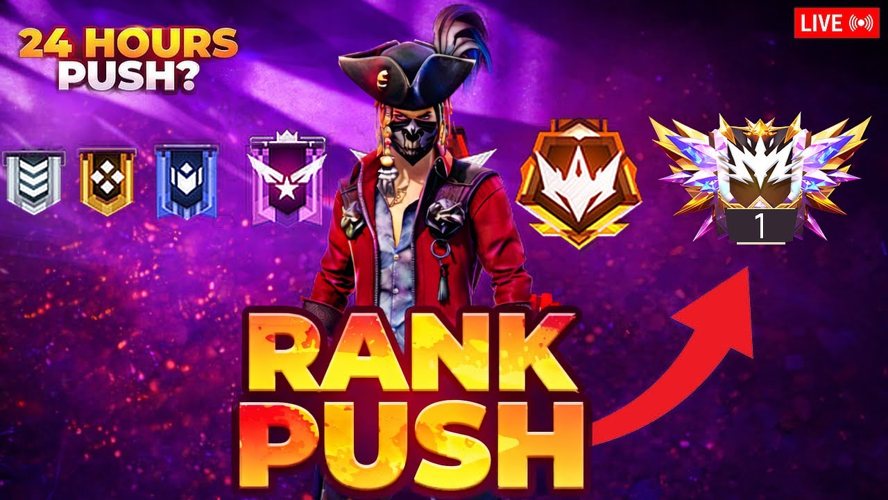 24 Hours Nonstop Gold to Grandmaster Rank Push Live...Solo Game 🎯🎮