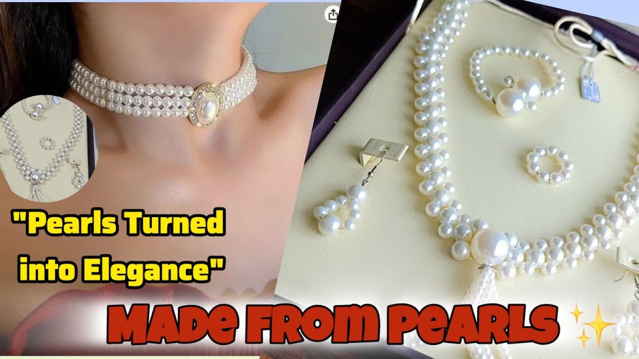 DIY pearl jewellery|jewelry design ideas|handmade jewellery