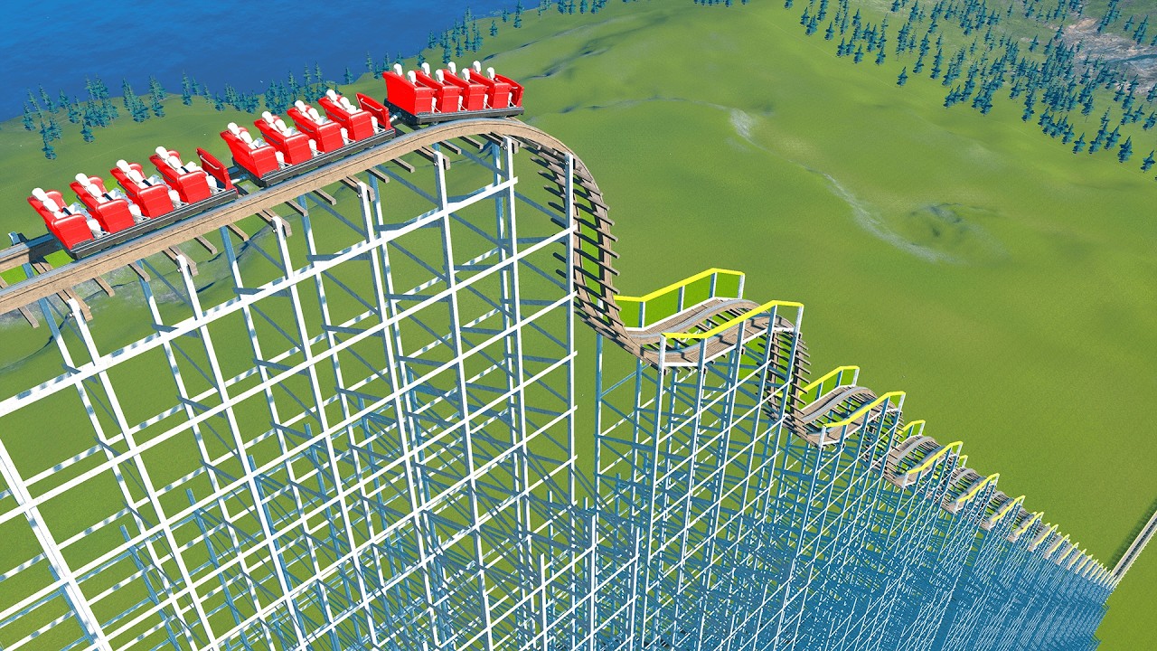 Wooden Stairs Down Roller Coaster – Planet Coaster
