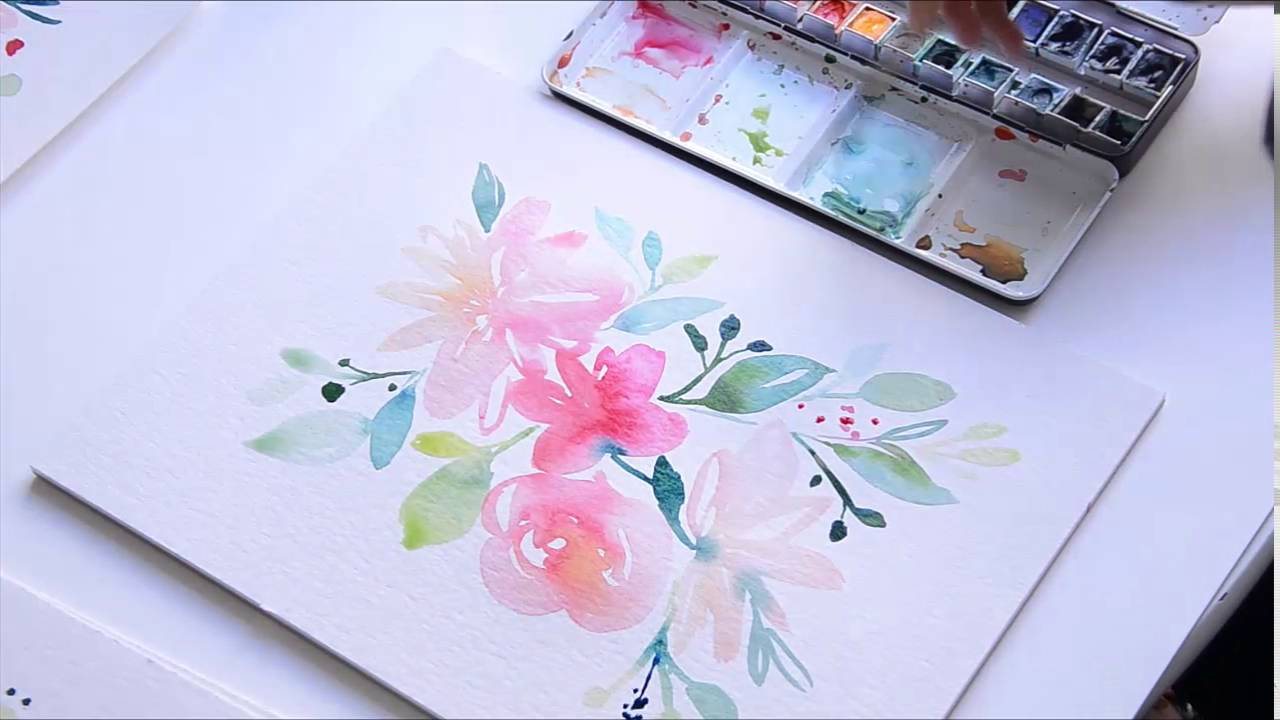 Créer un bouquet à l'aquarelle - Marie Boudon (Les Tribulations de Marie)