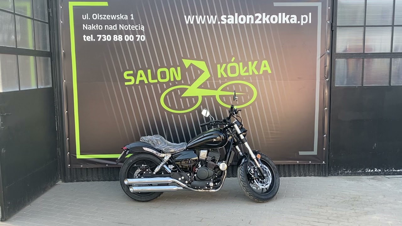 Motocykl Romet 125CC RCR 125 kolor czarny - prezentacja i uruchomienie #salon2kolka