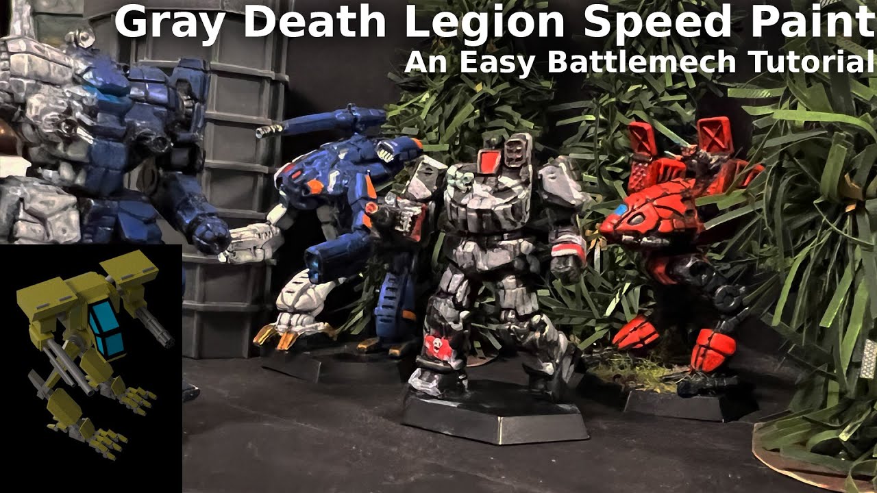 Gray Death Legion Battlemech Speed Paint - Battletech Painting Tutorial