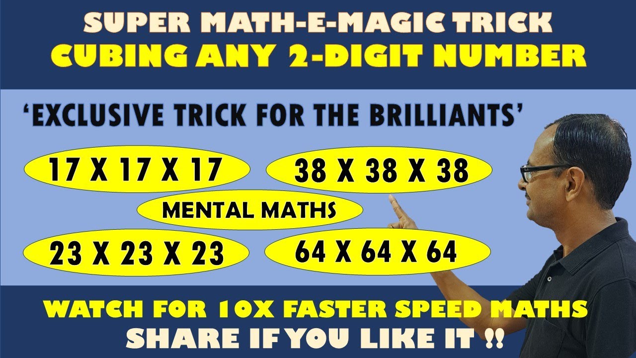 Video 73 - Cubing 11 to 99 by Identity Method || How to Find Cube Without Multiplication?