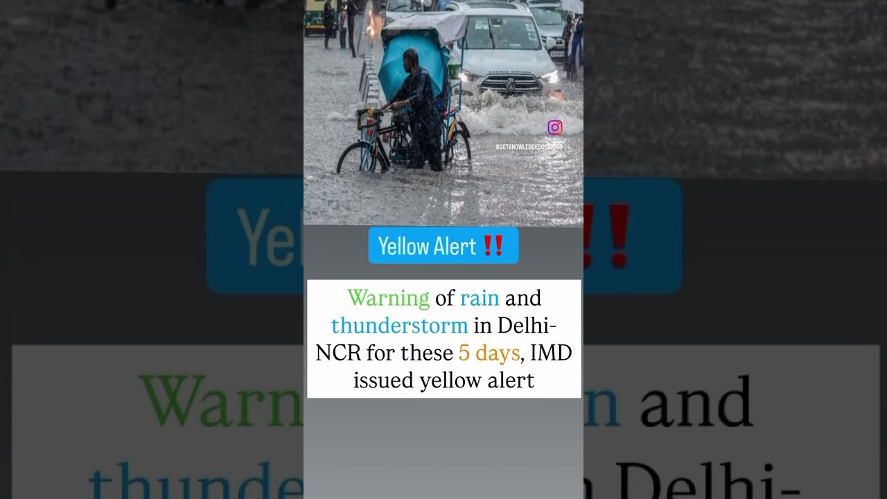Yellow alert ‼️ #yellowalert #imd #thunderstorm #rain #weathernews #dailyupdates #dailynews #alert