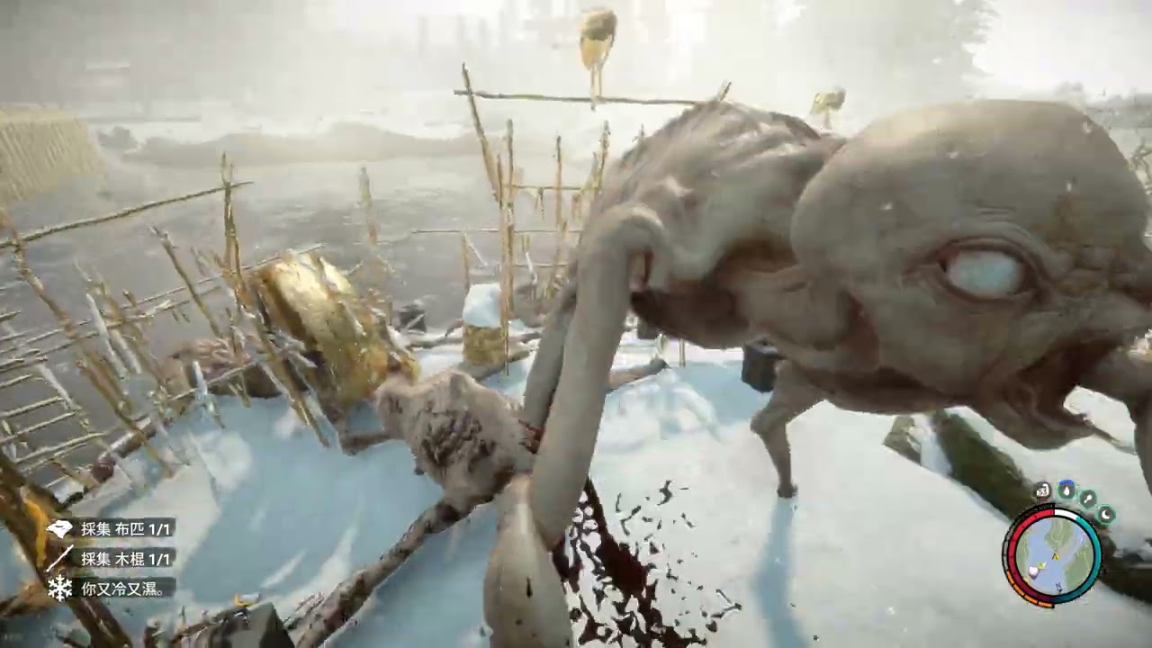 Sons of the Forest[陰森之子]猴子玩GAME|割草機+刨肉機陷阱測試威力|惡魔變異體