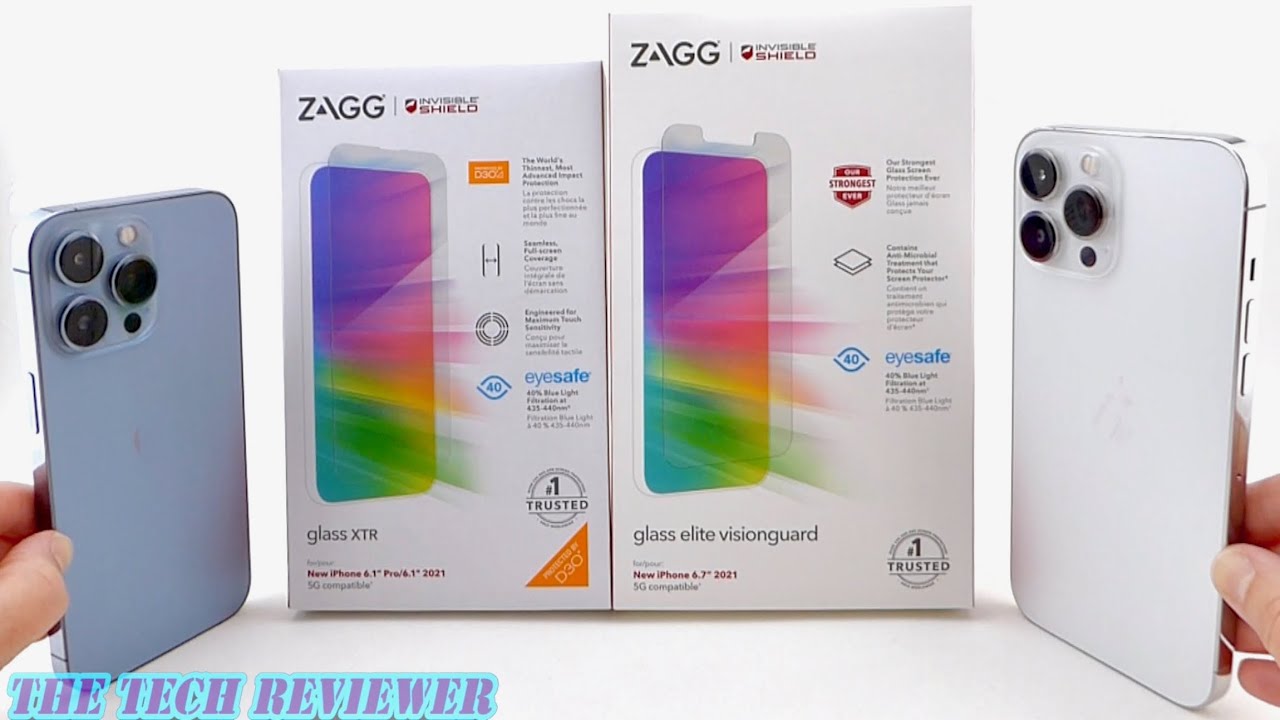 Zagg Glass XTR & Glass Elite VisionGuard for iPhone 13 Pro / Max: Comparison, Installation & Review!
