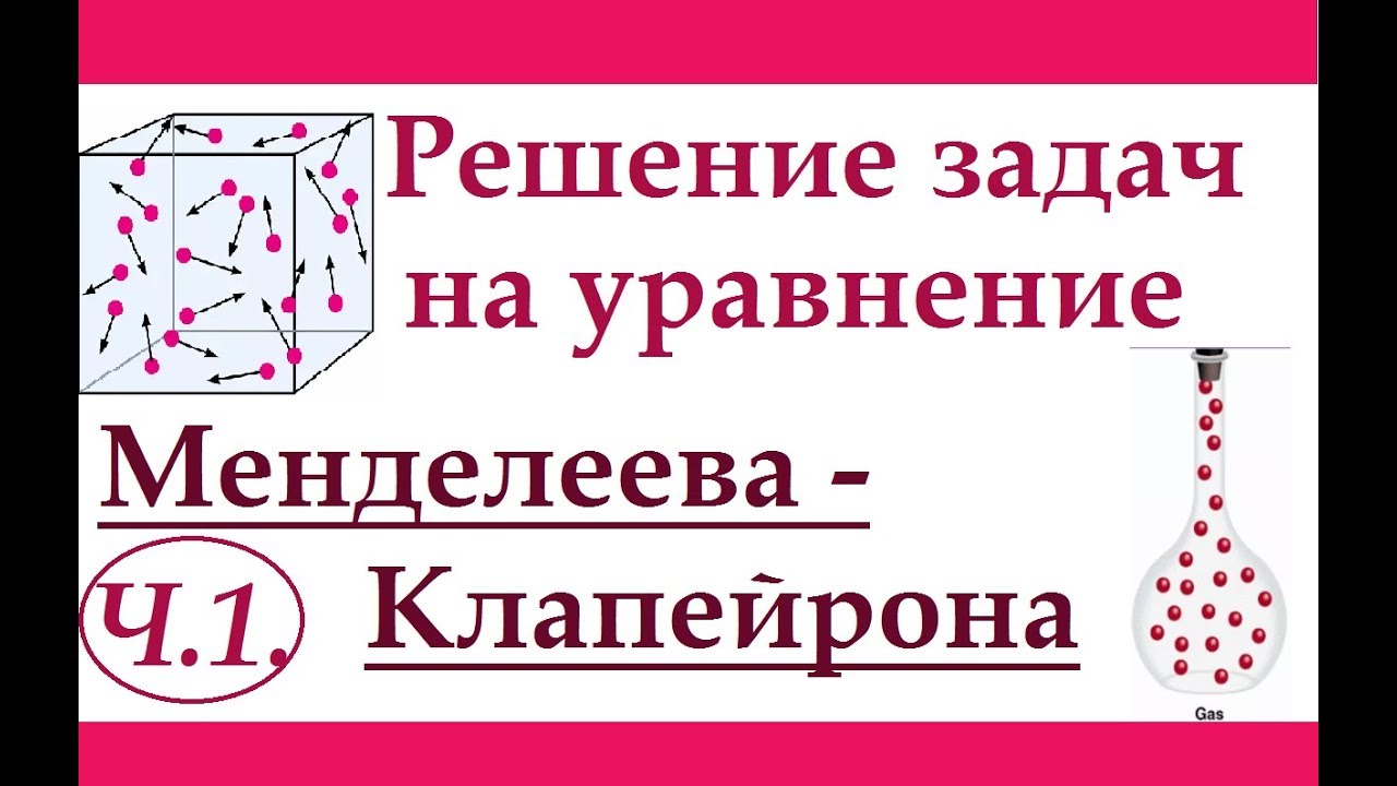 Задачи на уравнение Менделеева-Клапейрона. Ч.1. Краткая теория + решение задачи