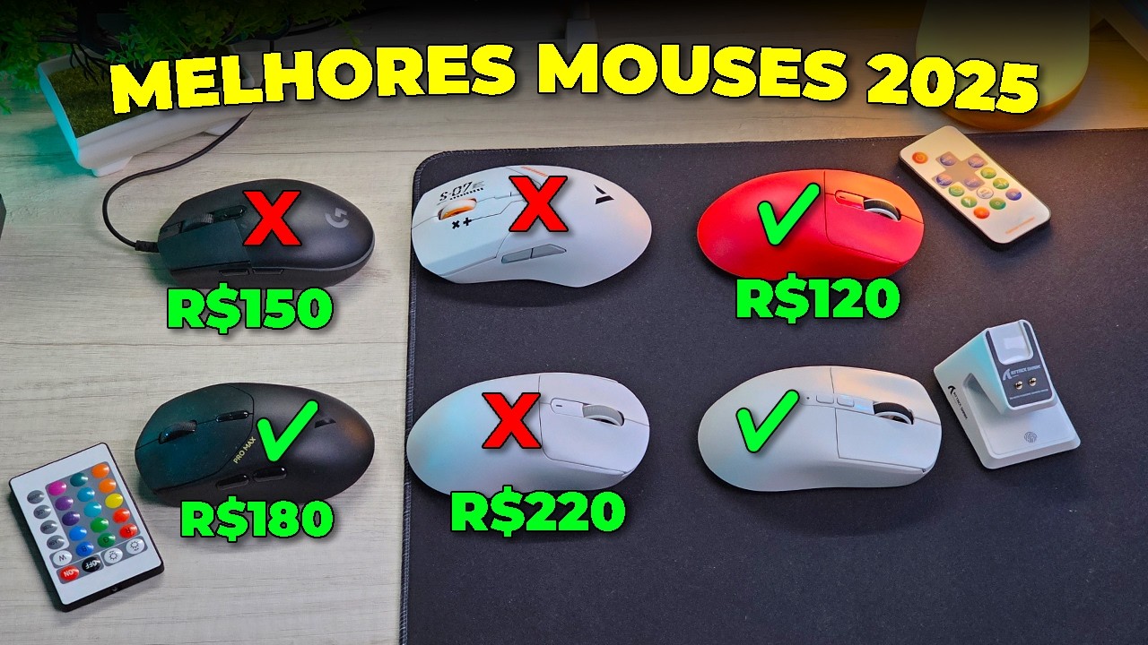 Melhores Mouses Baratos Custo Benefício 2025 - Wireless, Leves, Sensor Top…