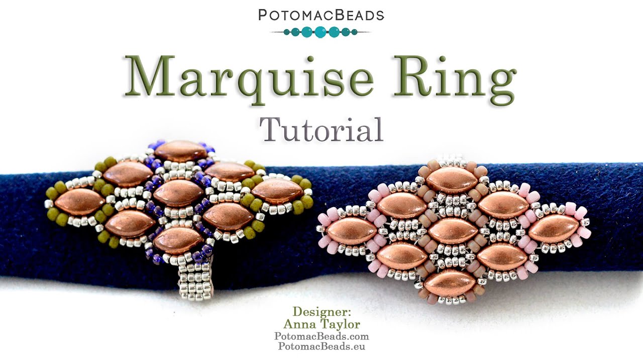 Marquise Ring - DIY Jewelry Making Tutorial by PotomacBeads