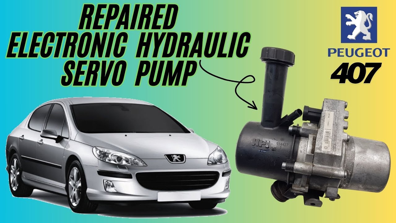 Peugeot 407 repaired Hydraulic power steering pump , pompe de direction assistée hydraulique réparée