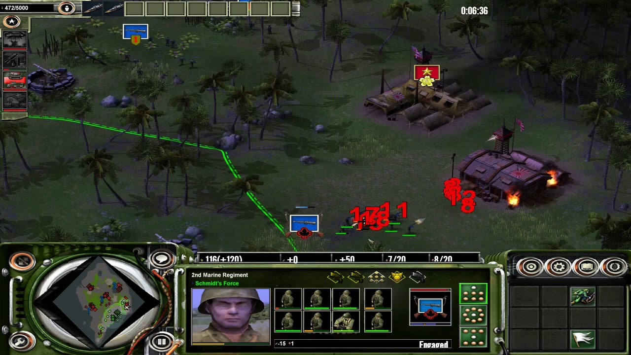 Axis and allies (2004) - Allied mission #11 - Iwo Jima, hard difficulty