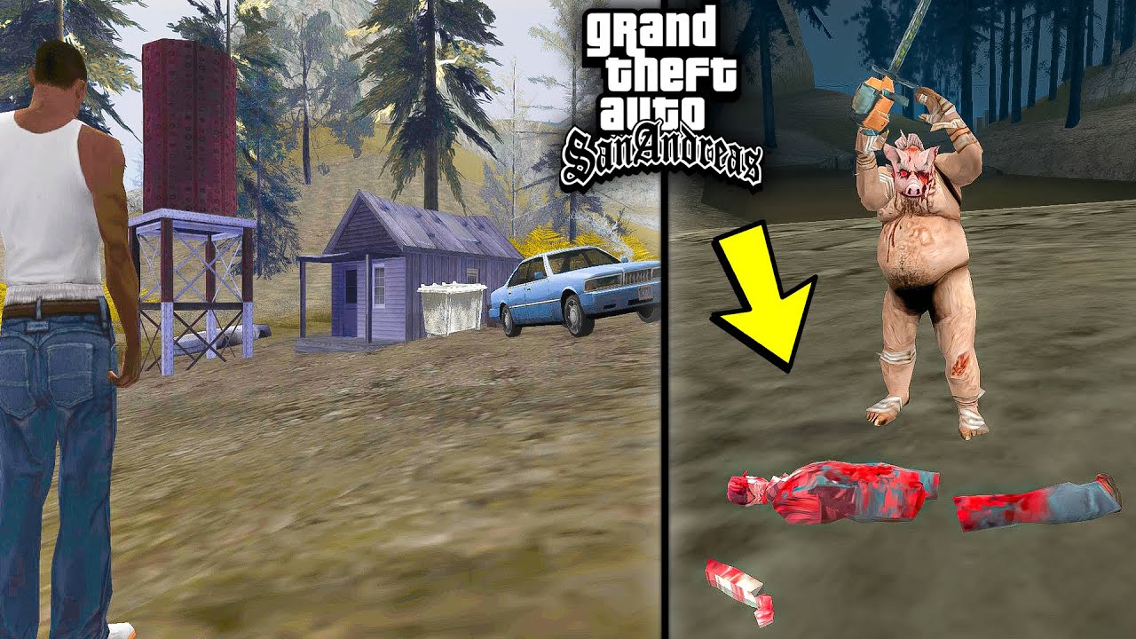 (Gta sa mods) ❌هیچ وقت ساعت 1 شب به جنگل نرید🐷❌ ادم خواری به نام پیگزی