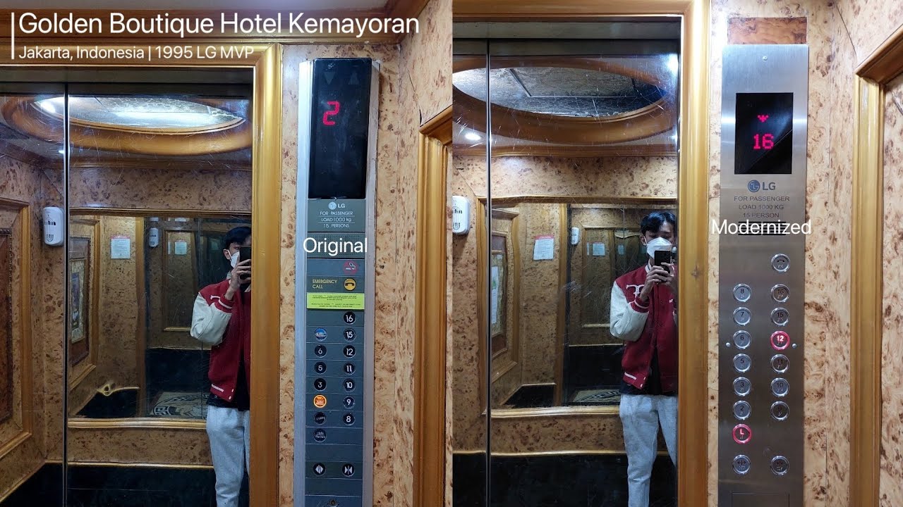 Original & Modernized LG MVP Elevators at Golden Boutique Hotel Kemayoran, Jakarta