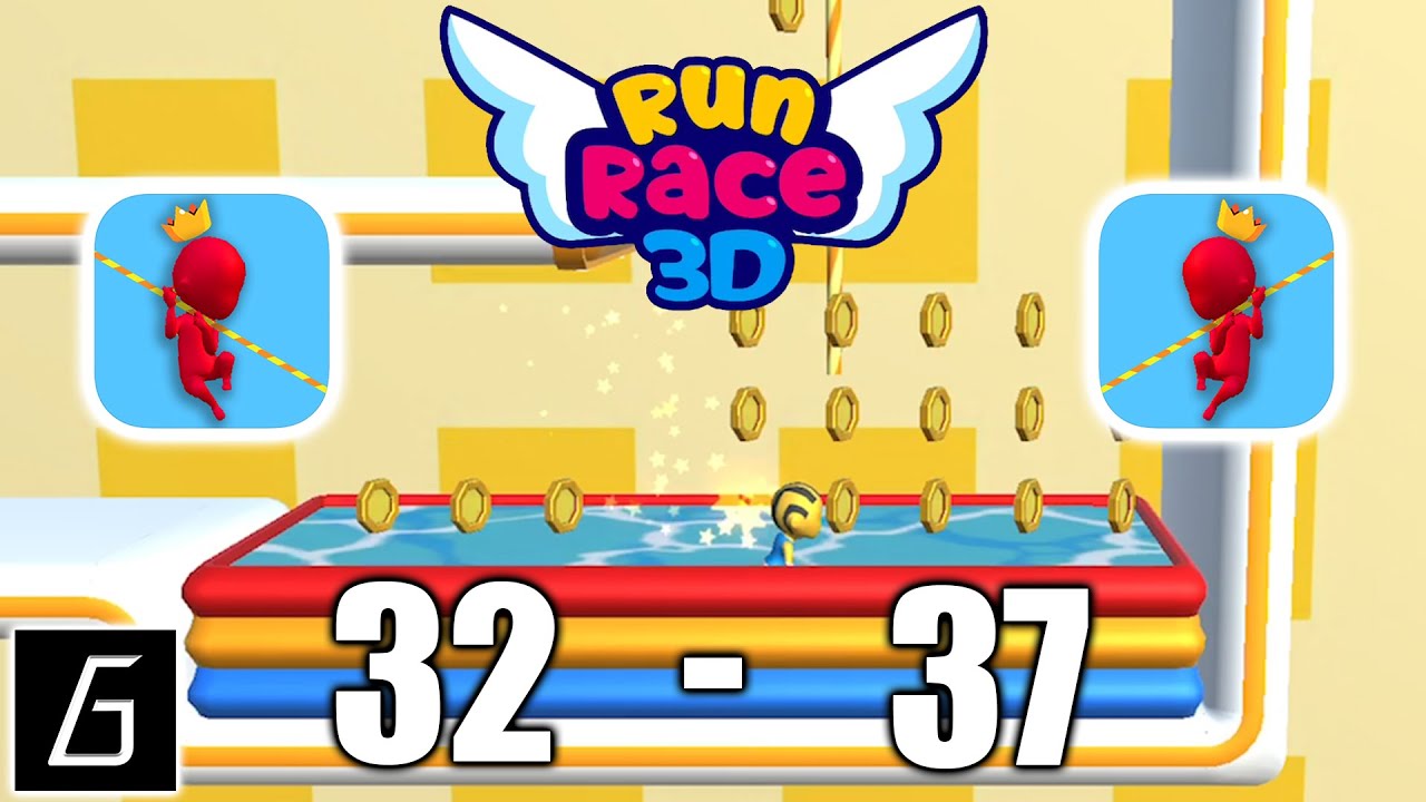 Run Race 3D Gameplay - Levels 32 - 37 + Bonus Levels - (iOS - Android)