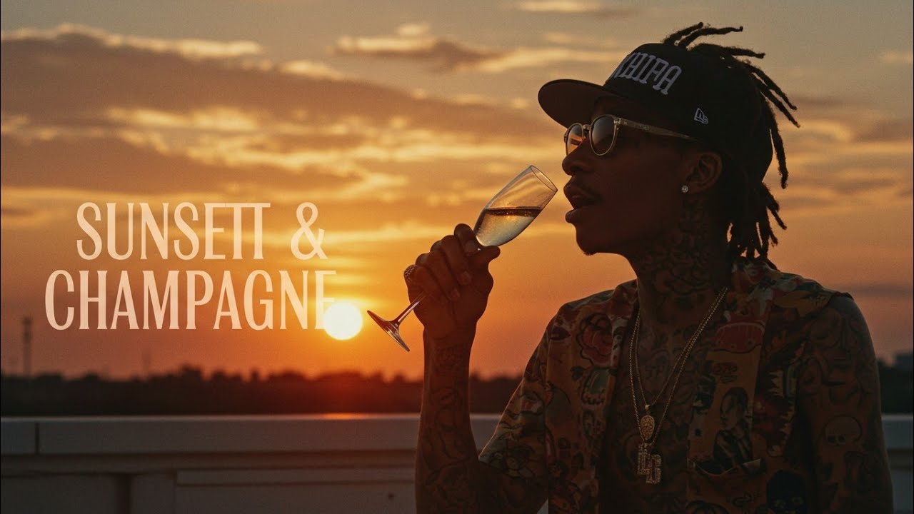 Wiz khalifa (Sunset & Champagne (Lyrics) | Chill Luxury Hip Hop Vibes)