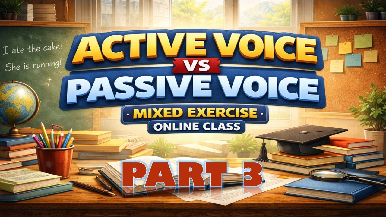 ACTIVE VOICE - PASSIVE VOICE | MIXED EXERCISE | IN BENGALI