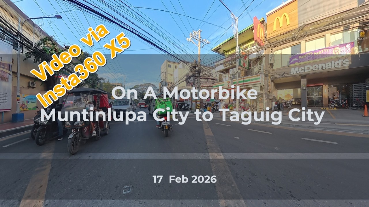 On A Motorbike and using Insta360 X5 - Muntinlupa to Taguig City - Motovlogs - Episode 19 - #mbljr