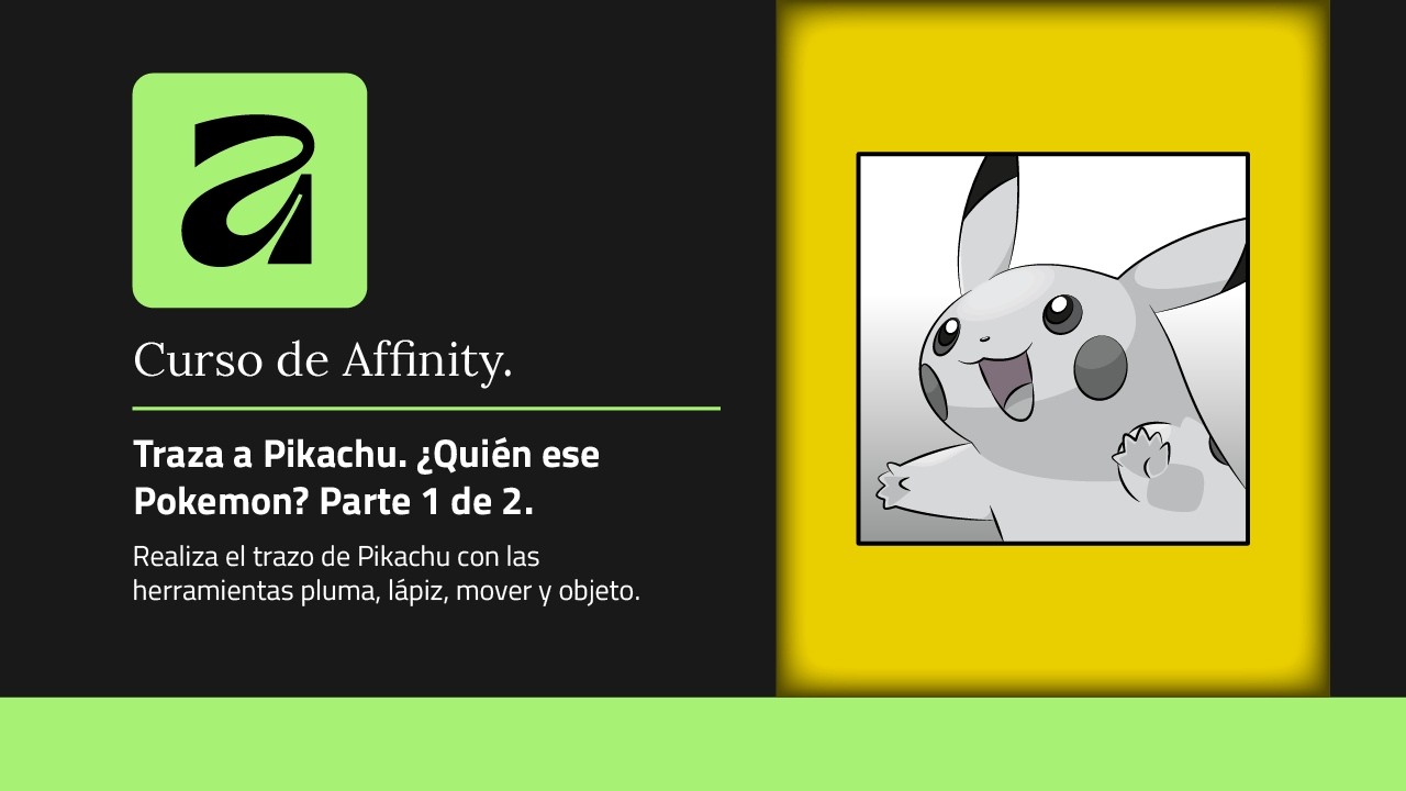 Crea un Pikachu en Affinity. Traza al #Pokemon mas emblemático. #affinity #pikachu #tutorial