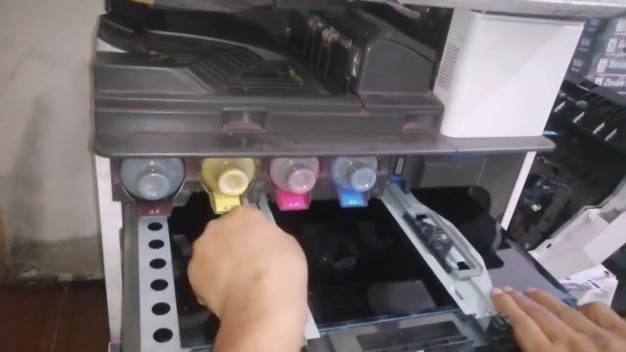 حل عطل رسالة الحبر في ماكينات ريكو الالوان RICOH Aficio MP C 5502&4502&3502&3002&