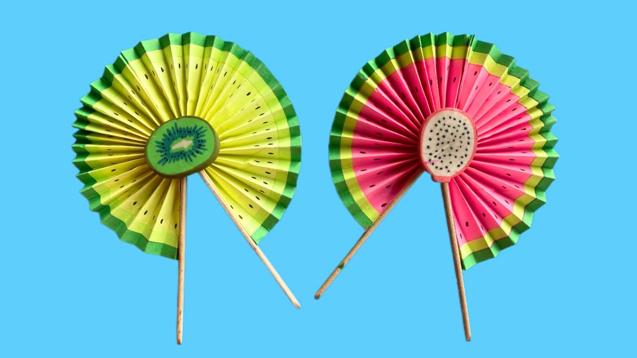 How to Make a Paper Watermelon Fan | Easy Summer Craft Idea
