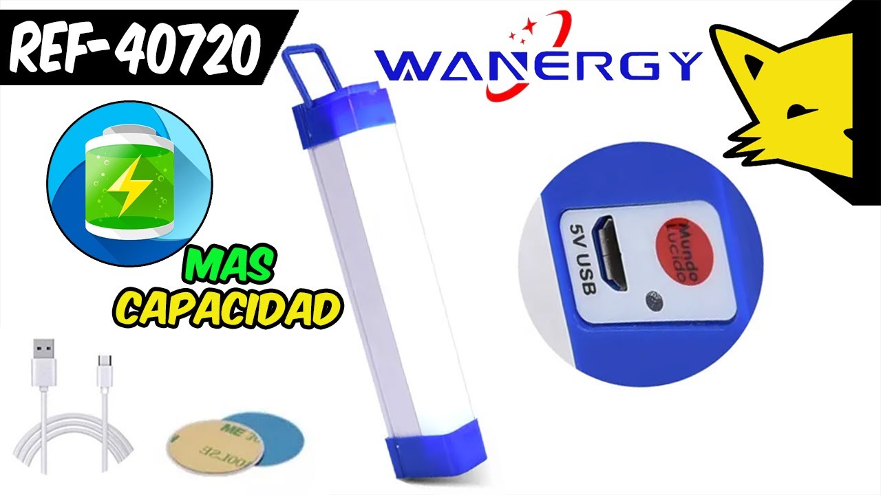 🔦Lampara LED Recargable 🔋 l ⚡WANERGY REF-40720⚡ l 📦Unboxing y Modificaciones📝