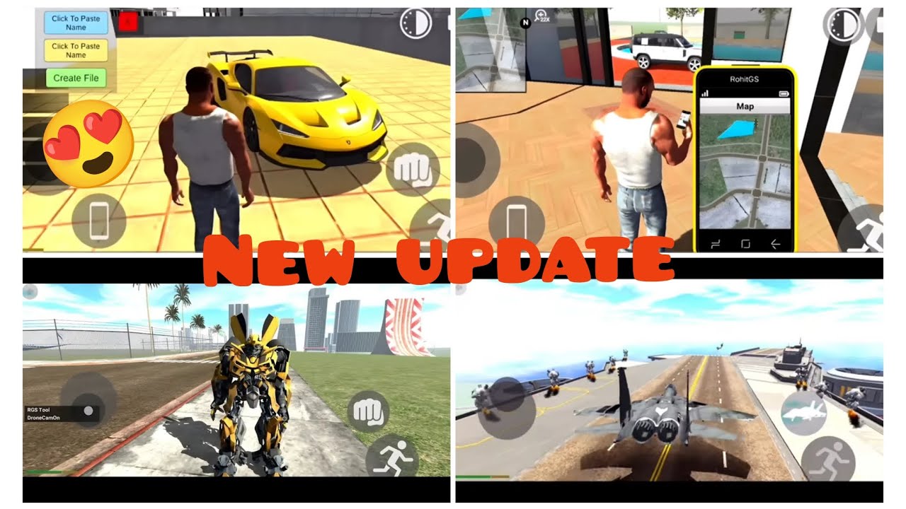 [The sky tech gaming] Indian bikes 3D 😍 new update new transformer 🤖and new Jet 🛩️#theskytechgaming 