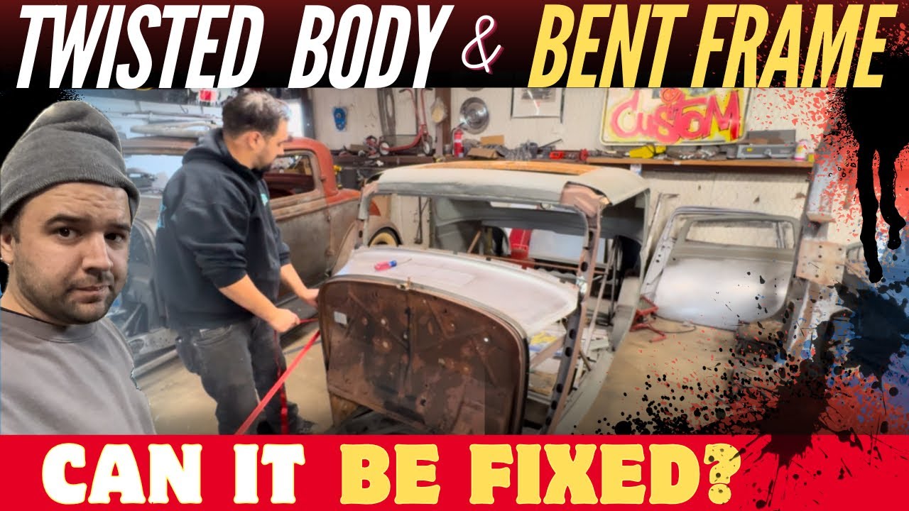 How To Fix A Bent And Twisted Frame & Body + Tig Welding Techniques. 1932 Ford Coupe Progress Update