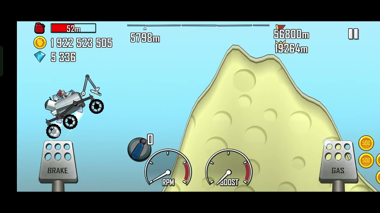 Hill Climb Racing desert with moonlander full run part 1