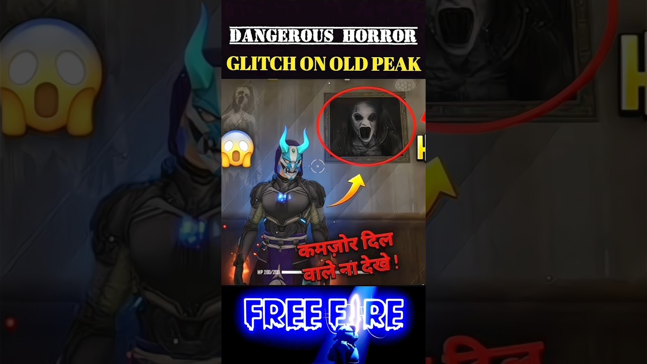 Dangerous Horror Glitch On Old Peak😱☠️ in free fire don't miss end😳 #freefire #oldpeak #viralshorts