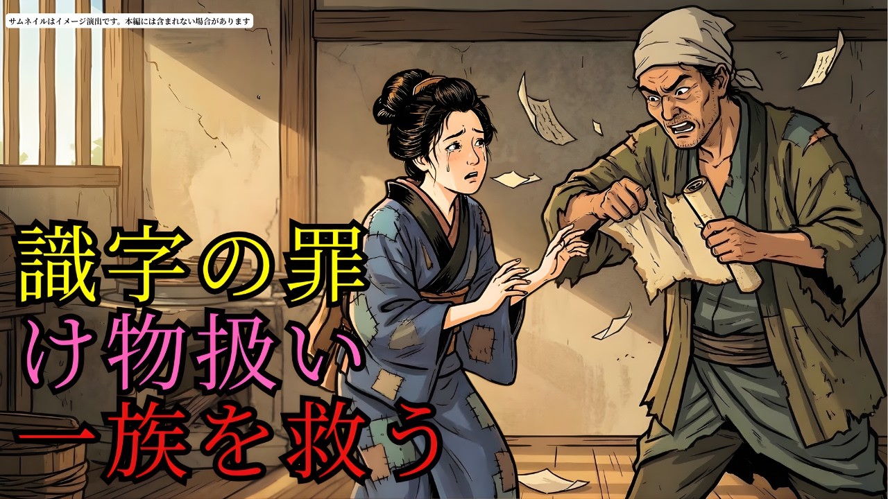 文字が読めるだけで化け物扱いされた貧しい少女。後に彼女の書いた一筆が、一族の運命を劇的に変える大逆転劇！(AIフィクション) | 野談 | 伝説 | 昔話 | 説話 | 民話