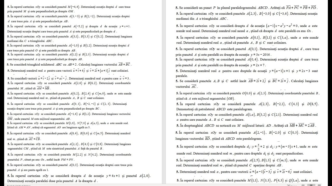 Recapitulare Bacalaureat - Subiectul I - Partea 14 - Exercitiul 5, Mate-Info; Stiinte