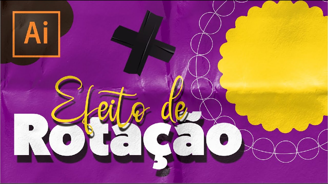 Efeito Rotação (Pétala de Flor), Elipse, Illustrator, Flower Silhuette