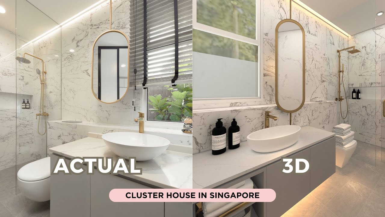 3D Interior Design Image vs Actual Final Renovation: Transforming a Landed House in Singapore