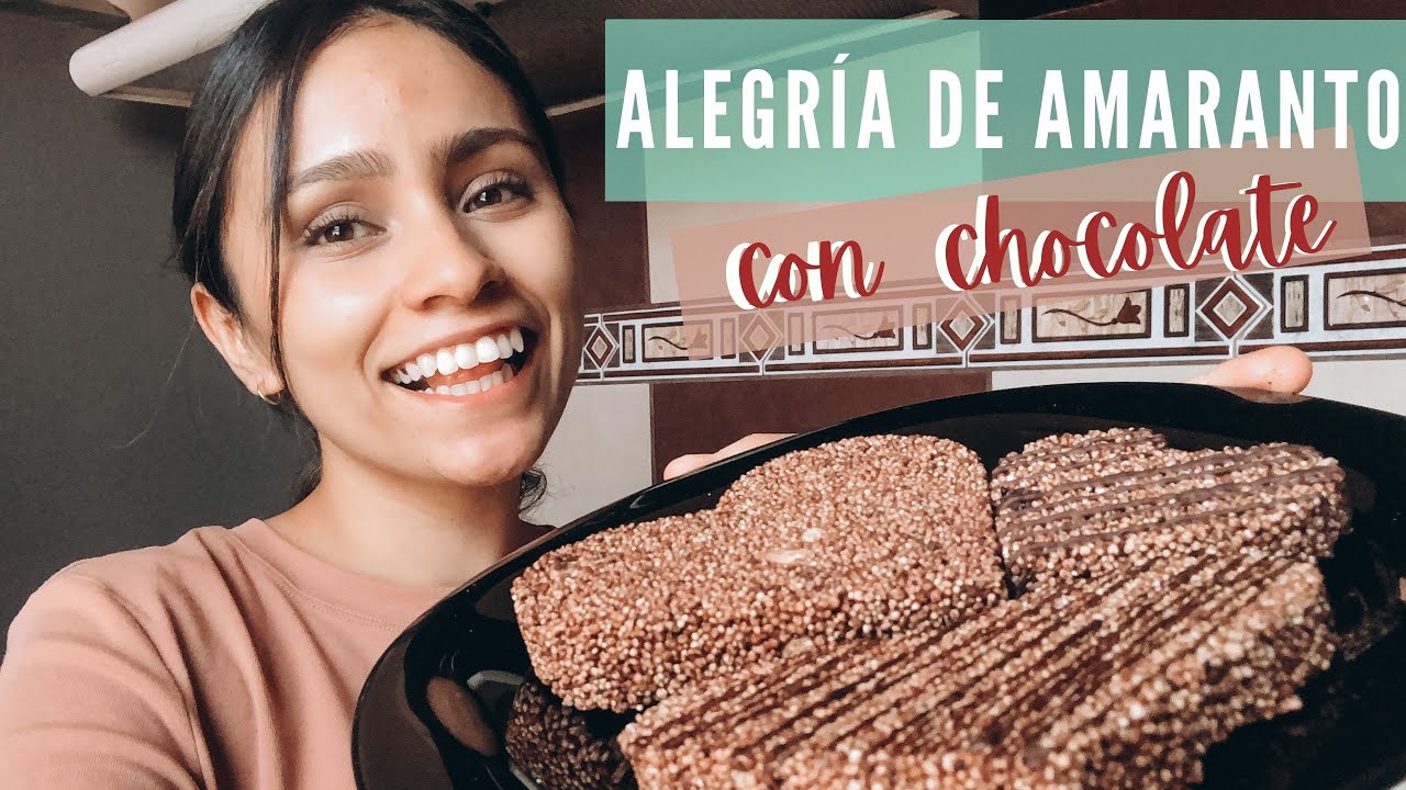 ALEGRÍA DE AMARANTO CON CHOCOLATE I snack fácil de hacer y delicioso