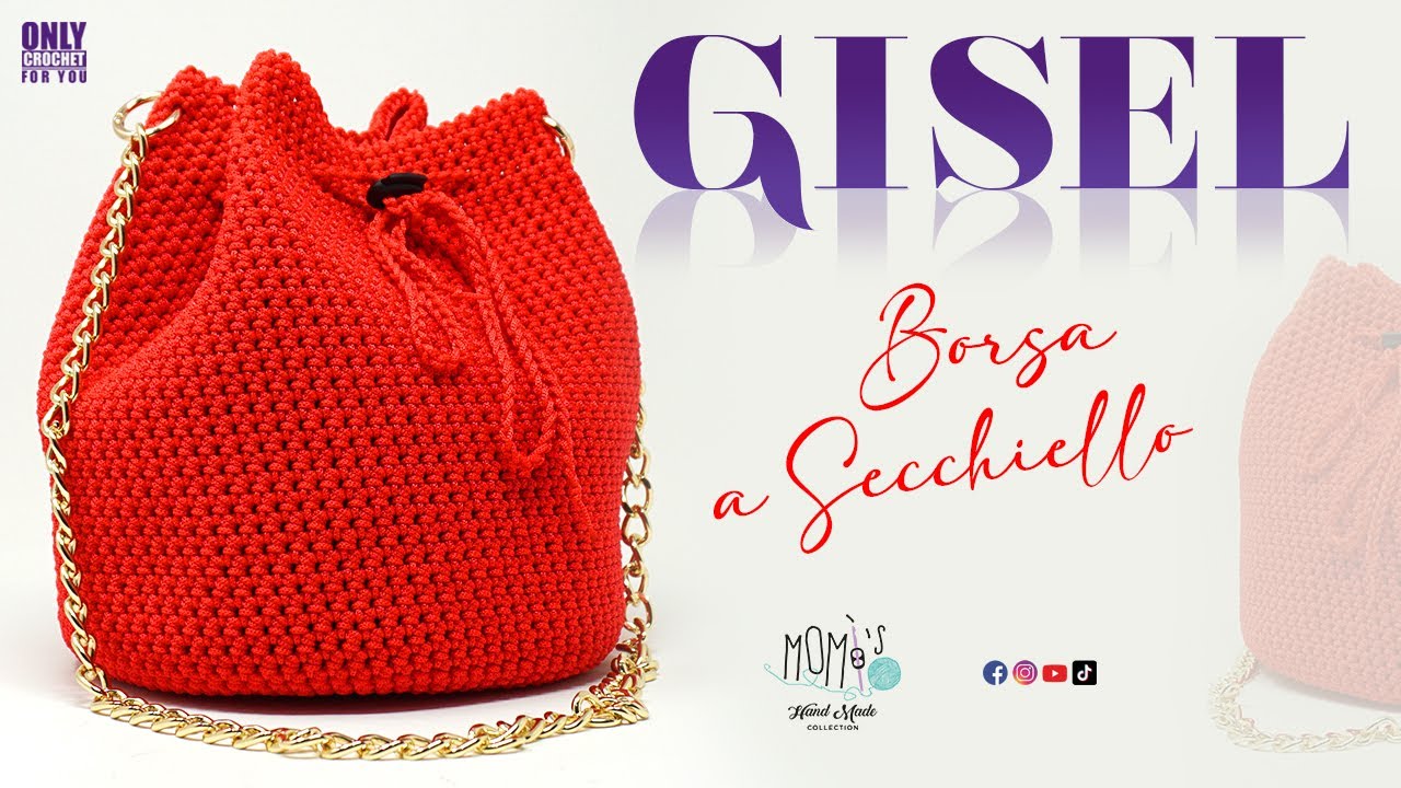TUTORIAL BORSA A SECCHIELLO GISEL - PUNTO BASSO A ROVESCIO 🌻#crochetbag #tutorial @Momì's