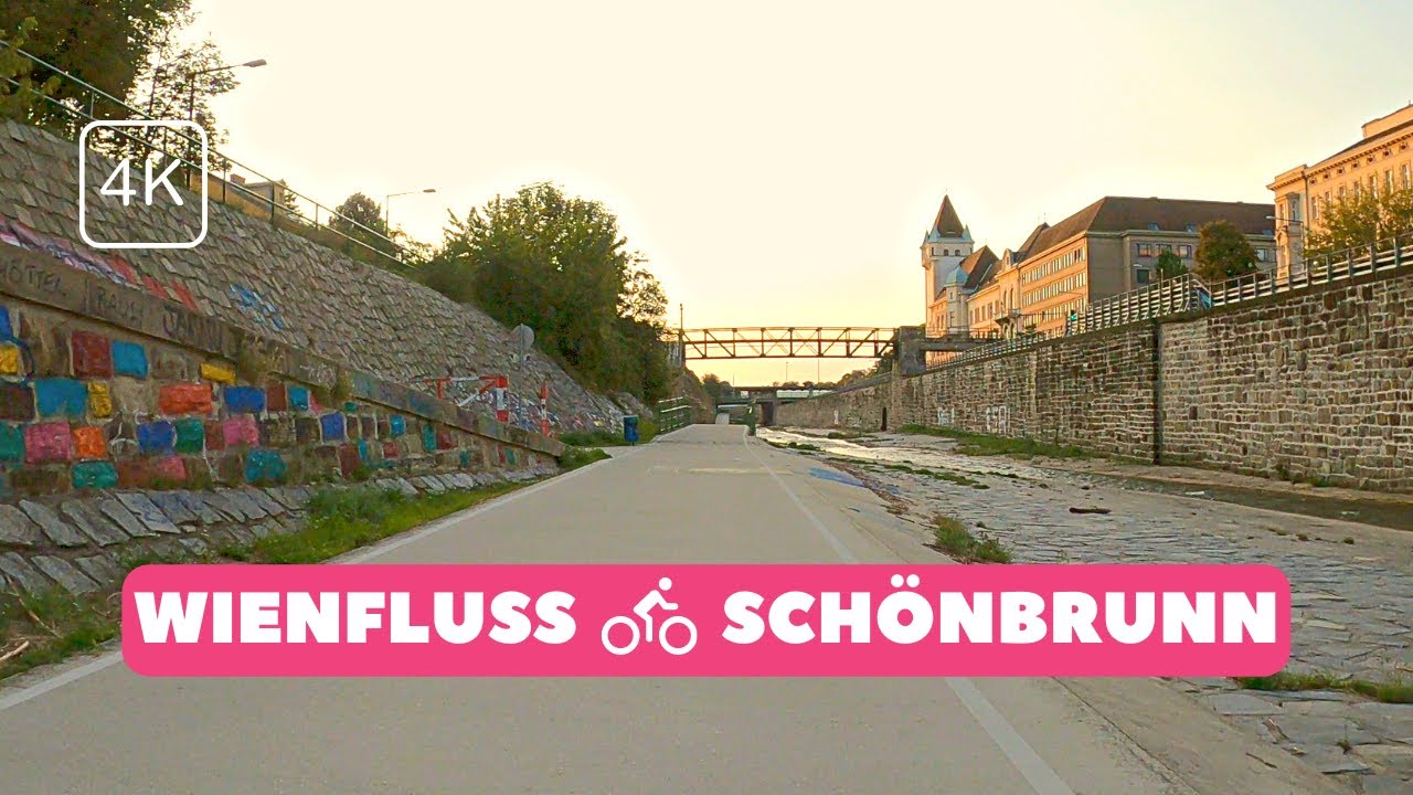 Along the Vienna River (Wienfluss) to Schönbrunn Palace | Vienna Bike Ride