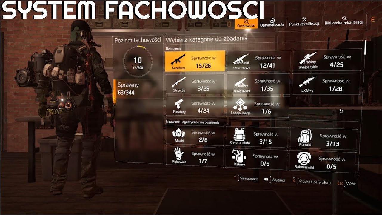 THE DIVISION 2 System fachowości oraz jak on działa