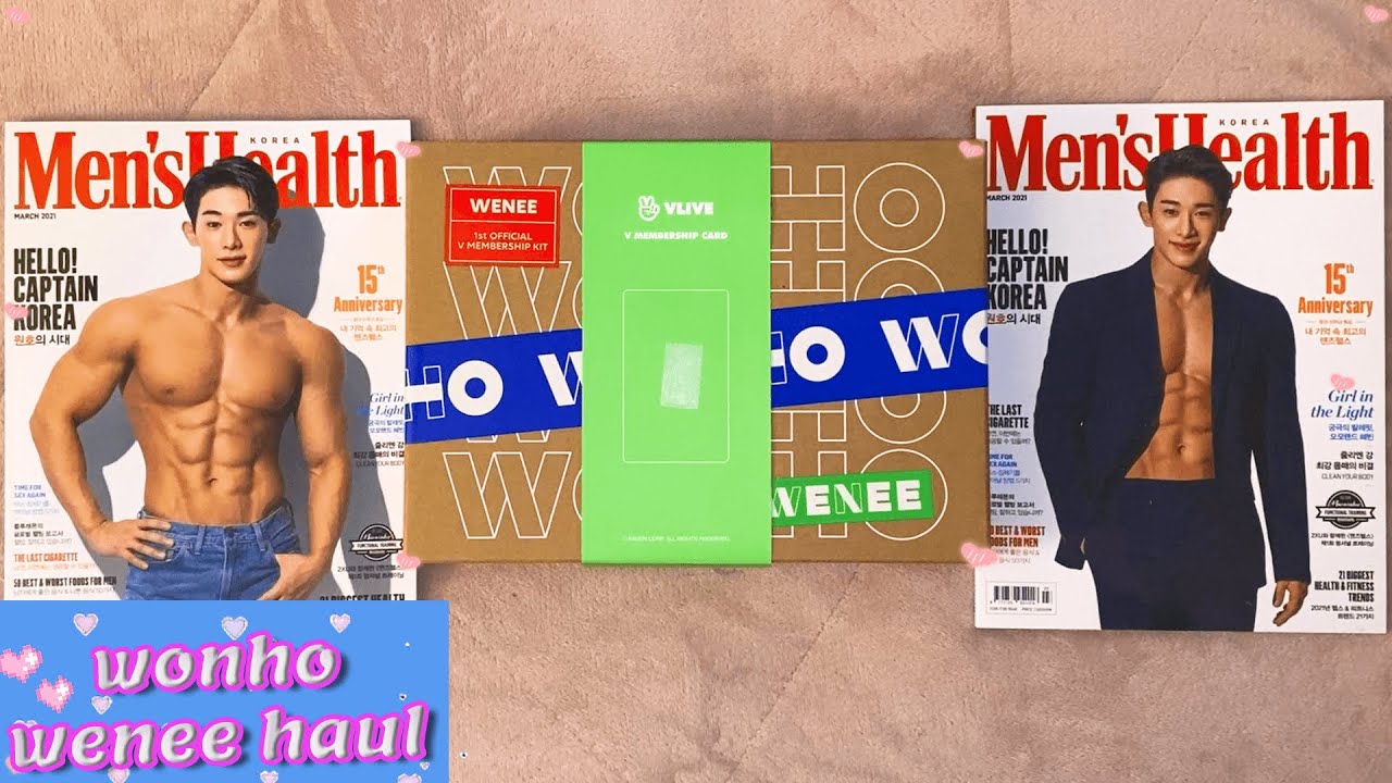 WENEE HAUL ✨ UNBOXING WONHO 원호 MEN'S HEALTH KOREA MAGAZINES & 1ST WENEE V LIVE MEMBERSHIP KIT 💜 (ah)