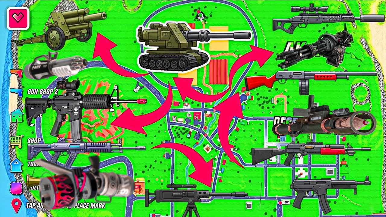 DUDE THEFT WARS 🤯 All SECRET & RARE Weapons Locations! (Rail Gun, Sniper & MORE!)